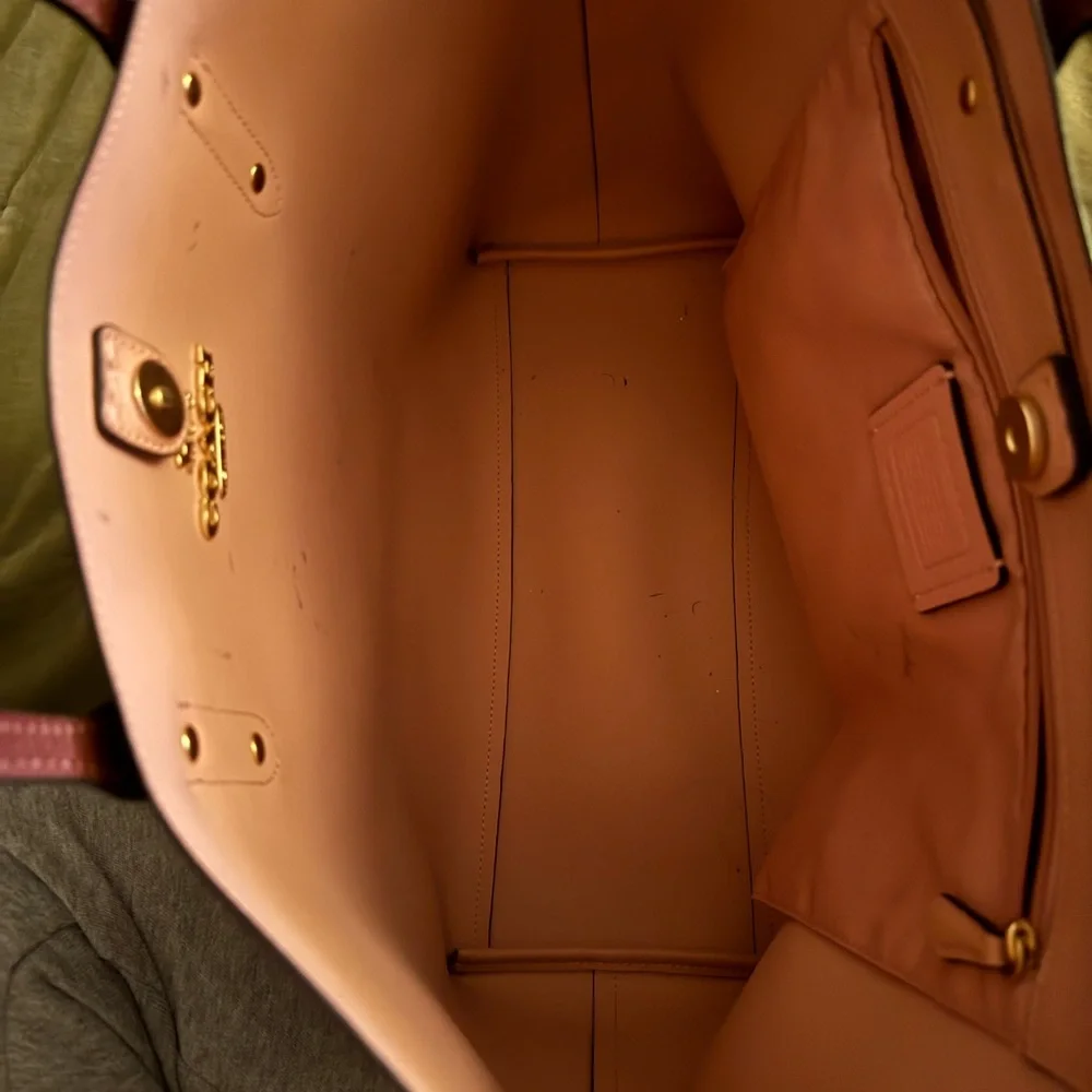 Coach Maroon Leather Tote Bag - Picture 6 of 6